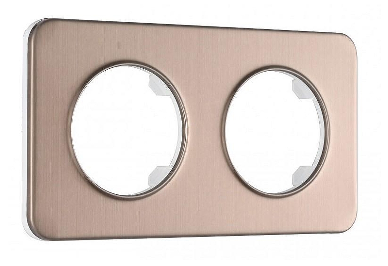 Рамка на 2 поста Arte Milano am-502.07 502.07-2.shampan 