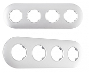 Рамка на 4 поста Arte Milano am-502.08 502.08-4.silver цвет Серебро