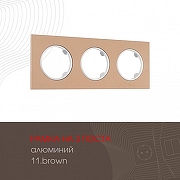 Рамка на 3 поста Arte Milano am-502.11 502.11-3.brown цвет Коричневый-1