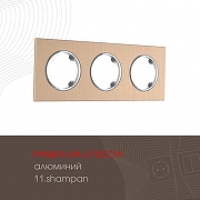 Рамка на 3 поста Arte Milano am-502.11 502.11-3.shampan цвет Бежевый-1