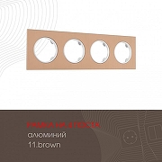 Рамка на 4 поста Arte Milano am-502.11 502.11-4.brown цвет Коричневый-1