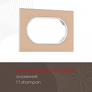Рамка для двойной розетки Arte Milano am-502.11 502.11-double.shampan цвет Бежевый-1