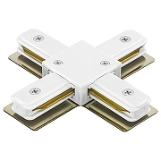 Соединитель с токопроводом X-образный для треков Lightstar Barra 502146 цвет арматуры Белый