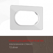 Рамка для двойной розетки Arte Milano am-502.13 502.13-double.silver цвет Серебро-1