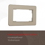 Рамка для двойной розетки Arte Milano am-502.16 502.16-double.shampan цвет Бежевый-1
