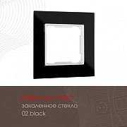 Рамка на 1 пост Arte Milano am-503.02 503.02-1.black цвет Черный-1