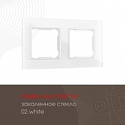 Рамка на 2 поста Arte Milano am-503.02 503.02-2.white цвет Белый-1