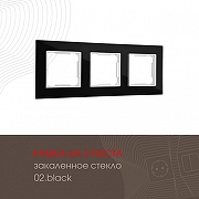 Рамка на 3 поста Arte Milano am-503.02 503.02-3.black цвет Черный-1