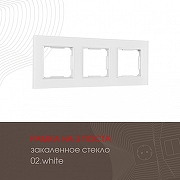 Рамка на 3 поста Arte Milano am-503.02 503.02-3.white цвет Белый-1