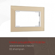 Рамка для двойной розетки Arte Milano am-503.02 503.02-double.shampan цвет Бежевый-1