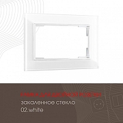 Рамка для двойной розетки Arte Milano am-503.02 503.02-double.white цвет Белый-1