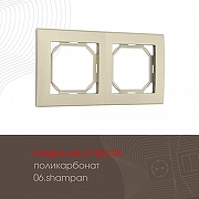 Рамка на 2 поста Arte Milano am-503.06 503.06-2.shampan цвет Бежевый-1