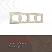 Рамка на 4 поста Arte Milano am-503.06 503.06-4.shampan цвет Бежевый-1