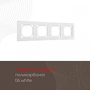 Рамка на 4 поста Arte Milano am-503.06 503.06-4.white цвет Белый-1
