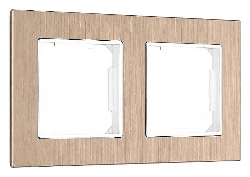 Рамка на 2 поста Arte Milano am-503.12 503.12-2.shampan 