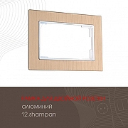 Рамка для двойной розетки Arte Milano am-503.12 503.12-double.shampan цвет Бежевый-1