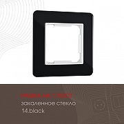 Рамка на 1 пост Arte Milano am-503.14 503.14-1.black цвет Черный-1