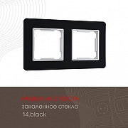 Рамка на 2 поста Arte Milano am-503.14 503.14-2.black цвет Черный-1