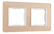 Рамка на 2 поста Arte Milano am-503.14 503.14-2.shampan цвет Бежевый