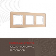 Рамка на 3 поста Arte Milano am-503.14 503.14-3.shampan цвет Бежевый-1