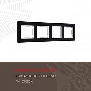 Рамка на 4 поста Arte Milano am-503.14 503.14-4.black цвет Черный-1