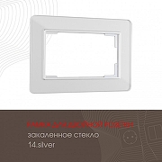 Рамка для двойной розетки Arte Milano am-503.14 503.14-double.silver цвет Серебро-1