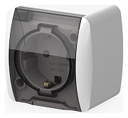 Розетка с заземлением с крышкой Elbi Eleсtriс Alsu 7 504-010215-218 цвет Белый-1