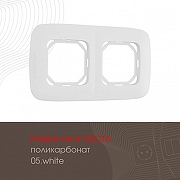 Рамка на 2 поста Arte Milano am-505.05 505.05-2.white цвет Белый-1