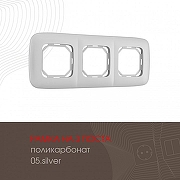 Рамка на 3 поста Arte Milano am-505.05 505.05-3.silver цвет Серебро-1