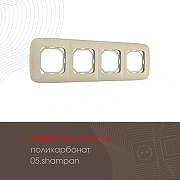 Рамка на 4 поста Arte Milano am-505.05 505.05-4.shampan цвет Бежевый-1