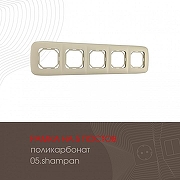 Рамка на 5 постов Arte Milano am-505.05 505.05-5.shampan цвет Бежевый-1