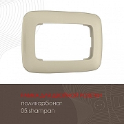 Рамка для двойной розетки Arte Milano am-505.05 505.05-double.shampan цвет Бежевый-1