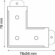Соединитель угловой внутренний для треков Lightstar Teta 505127 цвет арматуры Черный-1