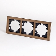 Рамка на 3 поста Elbi Eleсtriс Arya 511-021100-227 цвет Бронза-4