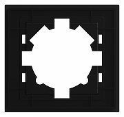 Рамка на 1 пост Elbi Eleсtriс Arya 511-023700-271 цвет Черный-2