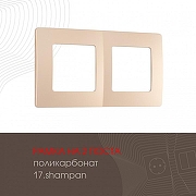 Рамка на 2 поста Arte Milano am-517.17 517.17-2.shampan цвет Бежевый-1
