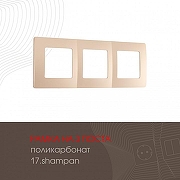 Рамка на 3 поста Arte Milano am-517.17 517.17-3.shampan цвет Бежевый-1