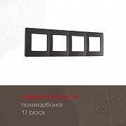 Рамка на 4 поста Arte Milano am-517.17 517.17-4.black цвет Черный-1