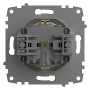 Розетка с заземлением и со шторкой, без рамки Elbi Eleсtriс Zena Vega 609-010200-243 цвет Белый-3