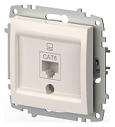 Розетка Ethernet RJ-45 без рамки Elbi Eleсtriс Zena Vega 609-010200-247 цвет Белый