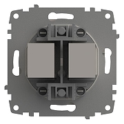 Розетка двойная Ethernet RJ-45 без рамки Elbi Eleсtriс Zena Vega 609-010200-248 цвет Белый-3