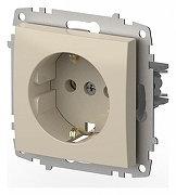 Розетка с заземлением, без рамки Elbi Eleсtriс Zena Vega 609-010300-217 цвет Бежевый