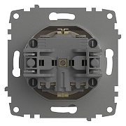 Розетка с заземлением и со шторкой, без рамки с крышкой Elbi Eleсtriс Zena Vega 609-010300-219 цвет Бежевый-3