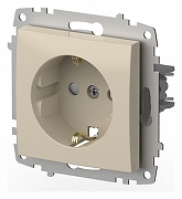 Розетка с заземлением и со шторкой, без рамки Elbi Eleсtriс Zena Vega 609-010300-243 цвет Бежевый