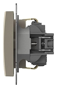 Розетка с заземлением и со шторкой, без рамки Elbi Eleсtriс Zena Vega 609-010300-243 цвет Бежевый-2