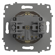 Розетка с заземлением и со шторкой, без рамки Elbi Eleсtriс Zena Vega 609-010300-243 цвет Бежевый-3