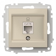 Розетка Ethernet RJ-45 без рамки Elbi Eleсtriс Zena Vega 609-010300-247 цвет Бежевый-1