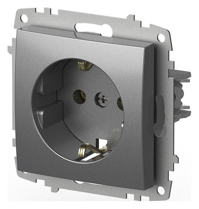 Розетка с заземлением, без рамки Elbi Eleсtriс Zena Vega 609-011000-217 