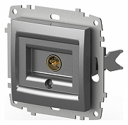 ТВ-розетка оконечная без рамки Elbi Eleсtriс Zena Vega 609-011000-246 цвет Металлик