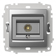 ТВ-розетка оконечная без рамки Elbi Eleсtriс Zena Vega 609-011000-246 цвет Металлик-1